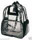 1 Dozen Clear Transparent School Security Backpack Book Bag Plastic Travel Bag