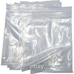 10 x 8 Inch Clear Zip Poly Plastic Bags Clear Re-sealable Storage Ziplock Bags