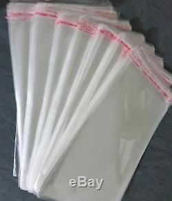 100 10'' x 15 CLEAR PLASTIC T- SHIRT APPAREL POLYTHENE BAGS BEST QUALITY