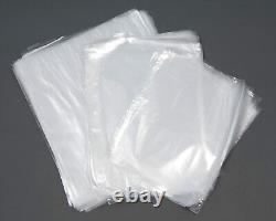 100 Clear Polythene Bags Plastic Poly All Sizes Thickness Crafts Food Heat Seal