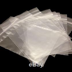 100 Grip Seal Bags Clear Plain Self Sealable Poly Plastic 9x12.75 A4 Size