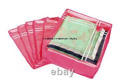 100 PC Lot Oneside Clear Plastic Clothes Sari Saree Garment Storage Packing Bags