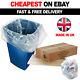 100 X Clear Refuse Sacks 140g Large Bin Liners Rubbish Waste Recycling Bags 90l