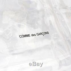 100% authentic BNWT COMME DES GARCONS clear tote bag black logo plastic vinyl