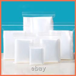 100 pcs Grip Seal Bags Self Resealable Mini Grip Poly Plastic Clear Zip Lock Bag