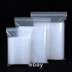 100 pcs Grip Seal Bags Self Resealable Mini Grip Poly Plastic Clear Zip Lock Bag