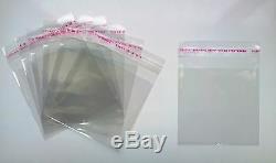 100 x NEW Clear Self Adhesive Plastic Cello Bags 8 x 7 cm