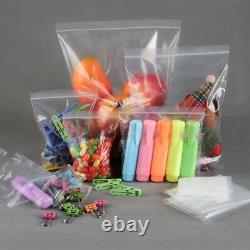 100 x small clear plastic bags baggy grip self seal resealable ZIP lock new bag