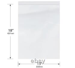 1000 -13x18 Clear Plastic Zipper Poly Locking Reclosable Bags 2 MiL