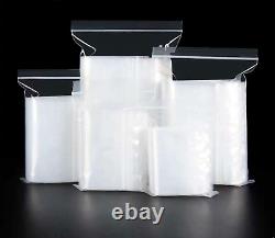 1000 -13x18 Clear Plastic Zipper Poly Locking Reclosable Bags 2 MiL
