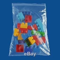 1000 14 x 24 Small Clear Plastic Zipper Poly Locking Reclosable Bags 4 Mil