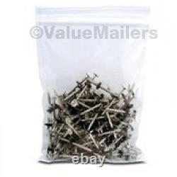 1000 6x8 Clear Plastic Zipper Poly Locking Reclosable Bags 4 MiL