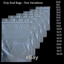 1000 Grip Seal Bags Self Reseal able Mini Grip Poly Plastic Clear Zip Lock Bags