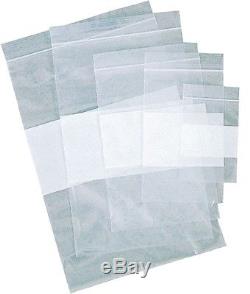 1000 PCS 13 x 18 Plastic Zip Zipper Ziplock Reclosable Storage White Block Bags