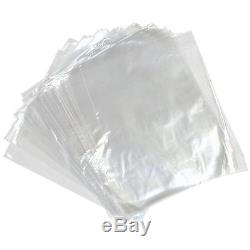 1000 Polythene Clear Plastic Food Safe Storage Bags 100 Gauge Multiple Sizes
