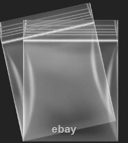 1000 X GRIP SEAL BAGS Self Resealable Clear Polythene Poly Plastic Zip Lock GL15