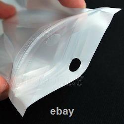 1000 Zip Zipper Lock Bags Clear Plastic White Back 6.25 x 9.5 Seal Reclosable