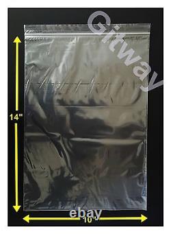1000 set 10 x 14 Reclosable Resealable Zip Top Lock Clear Plastic Bags 2ML