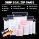 1000 X Grip Seal Bags Heavy Duty Reusable Clear Plastic Zip Press Seal Bag