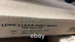 1000 x LDPE MAJESTIC Clear Polythene Poly Bags Plastic Crafts Food Use