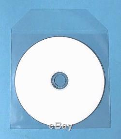 10000 CD DVD Thin CPP Clear Plastic Sleeves with Flap Bag Envelope 60 micron