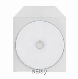 10000 CPP THIN CD DVD Clear Plastic Sleeve Bag with Flap 60 Microns