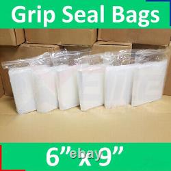 10000 Gripseal Resealable Seal Bags Poly Polythene Plastic Plain Clear Strong