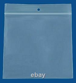 10000 Pcs Clear Reclosable Plastic Zip Lock Bags with Hang Hole 5 x 8 4 Mil