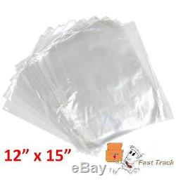 10000 x CLEAR POLYTHENE 12 x 15 PLASTIC FOOD APPROVED BAGS -100 GAUGE FAST