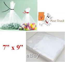 10000 x HEAVY DUTY CLEAR 7 x 9 PLASTIC FOOD APPROVED BAGS -200 GAUGE FAST