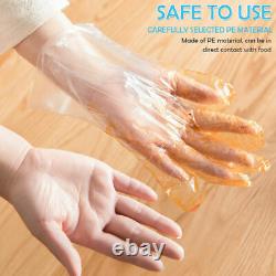 10000PCS Disposable Polythene Plastic Cleaning Catering Clear Gloves 100 Bags