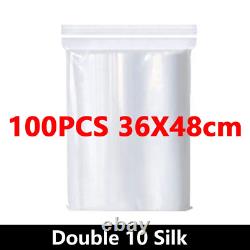 100Pcs Clear Ziplock Bags for Small Items Thicken Plastic Storage Bag