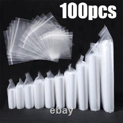 100Pcs GRIP SEAL BAGS Self Resealable Clear Polythene Poly Plastic Zipper Lock