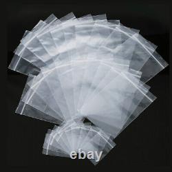 100Pcs GRIP SEAL BAGS Self Resealable Clear Polythene Poly Plastic Zipper Lock