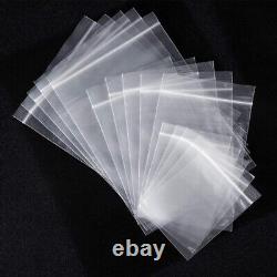 100Pcs GRIP SEAL BAGS Self Resealable Clear Polythene Poly Plastic Zipper Lock