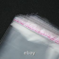 100pcs Clear Self Adhesive Seal Plastic Packaging OPP Bags Resealable Cellophane