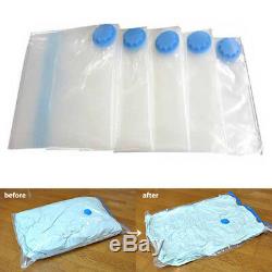10Pcs Vacuum Storage Bag For Clothes Saving Bag Vaccum Pack Saver 90x50cm UKDC