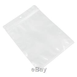 10XWhite / Clear Self Seal Zipper Plastic Packaging Pouch Pack Bag Ziplock N6V8