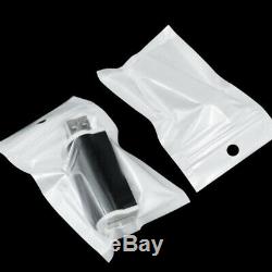 10XWhite / Clear Self Seal Zipper Plastic Packaging Pouch Pack Bag Ziplock N6V8
