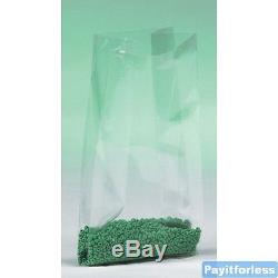 10x4x20 2 Mil Clear Gusset Expand Plastic Poly Bag 1000