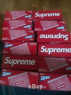 12 Packs of Supreme Ziploc Bags (Box of 30 Count) 100% AUTHENTIC DEADSTOCK