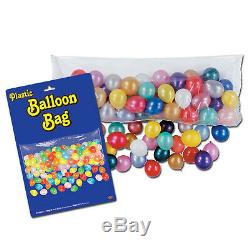 (12) Plastic Balloon Bag with100 Balloons no retail packaging