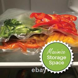 1200 QUART 8x12 FoodVacBags for FoodSaver Vacuum Sealer Bags Embossed CASE