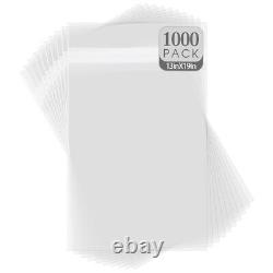 13-7/16 x 19-1/4 Acid-Free Clear Plastic Bags Self Seal 300/500/1000pcs