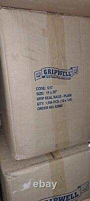 15,000 GRIP SEAL BAGS Various Sizes Resealable Clear Polythene Poly Plastic