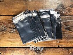 150/300 x 2.5 x 5 Silver Zip Bag Plastic Resealable Clear Pouch DisplayHangHole
