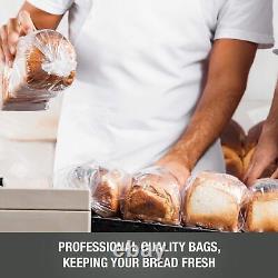 150 Clear Plastic Bread Bags with Twist Ties Reusable Loaf Storage, 45x20x10cm