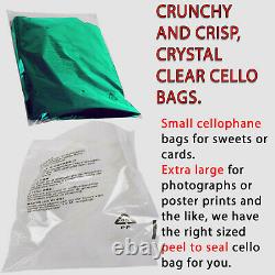 15x20 CLEAR CELLO TRANSPARENT BAGS GARMENT SELF ADHESIVE PEEL&SEAL PLASTIC OPP