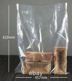 18 x 24 Super Strong Clear Plastic Bags 500 gauge