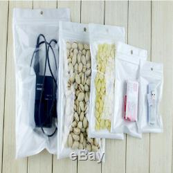 1800Pcs/Lot 610cm White/Clear Self Seal Zipper Plastic Retail Storage Bag, Zipl